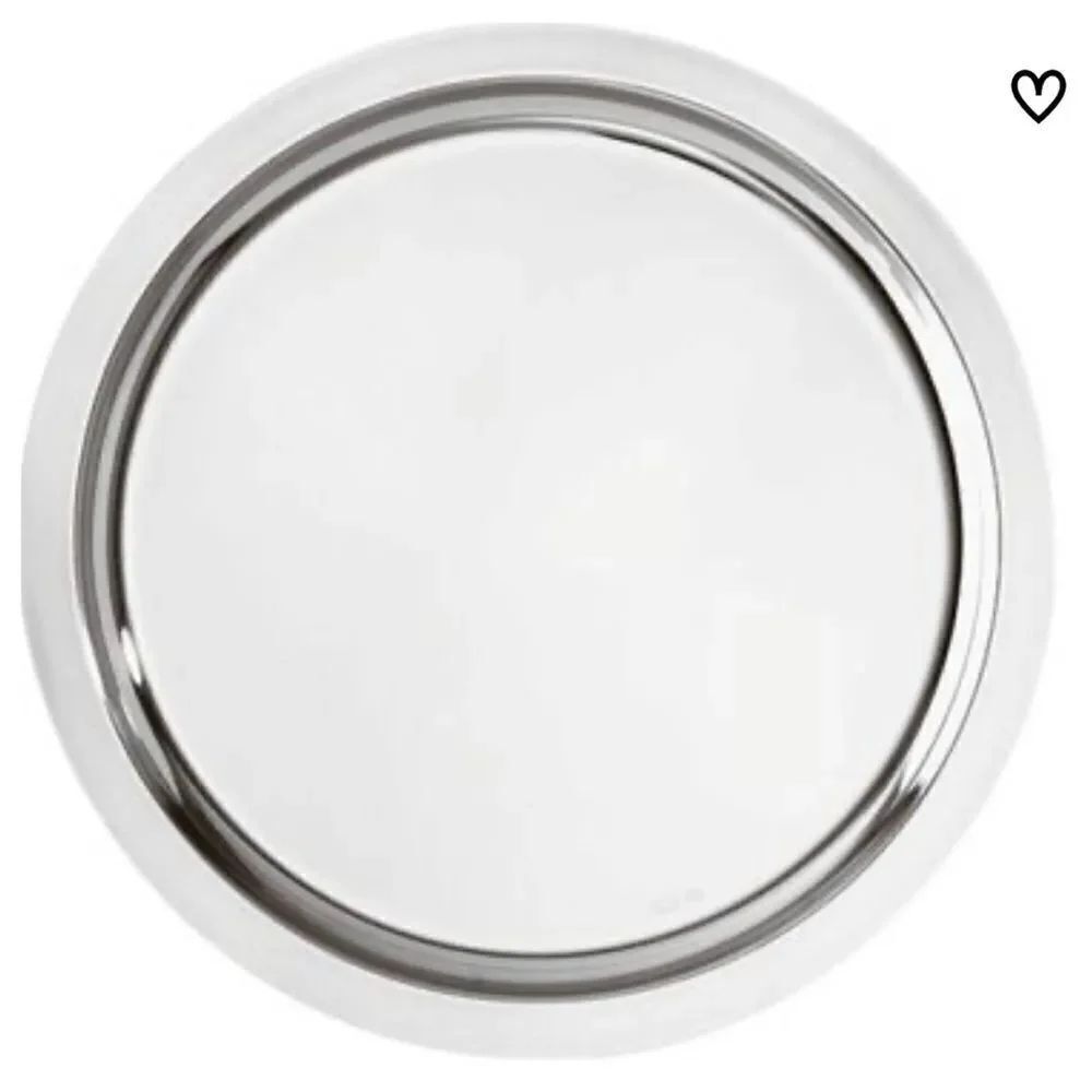 Genuine Sambonet Italy SBT Silver Tone Stainless Steel Round Serving Tray 13 3/4